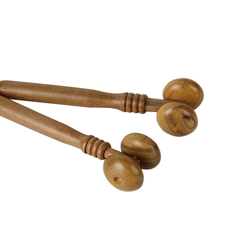 Wooden Sandalwood Massager Hand Push Roller Health Care Meridian Massage