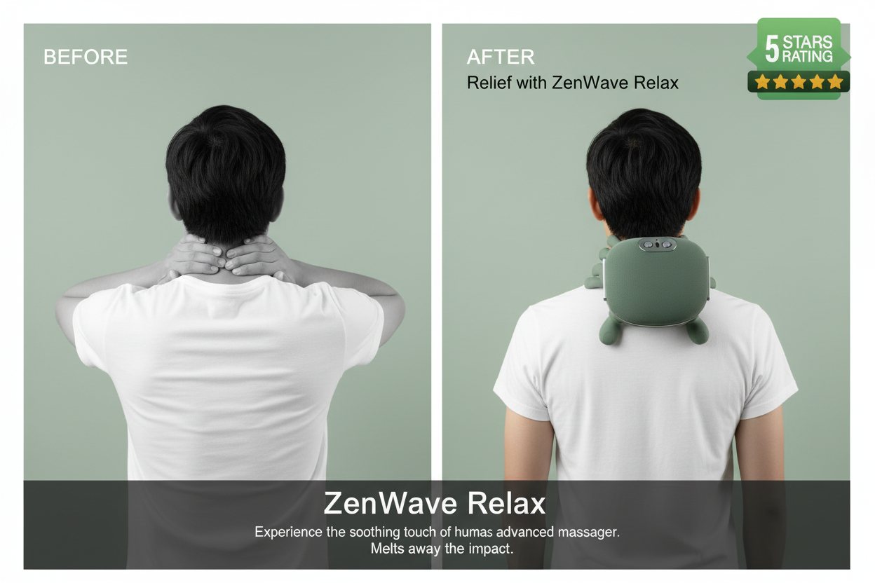 Image avant/après avec produit ZenWave Relax